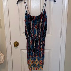 Snake print multicolor dress